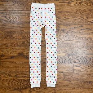 NWOT Hanna Andersson Girls Cozy Colorful Polka Dot Ankle Tights Leggings Sz 5-7